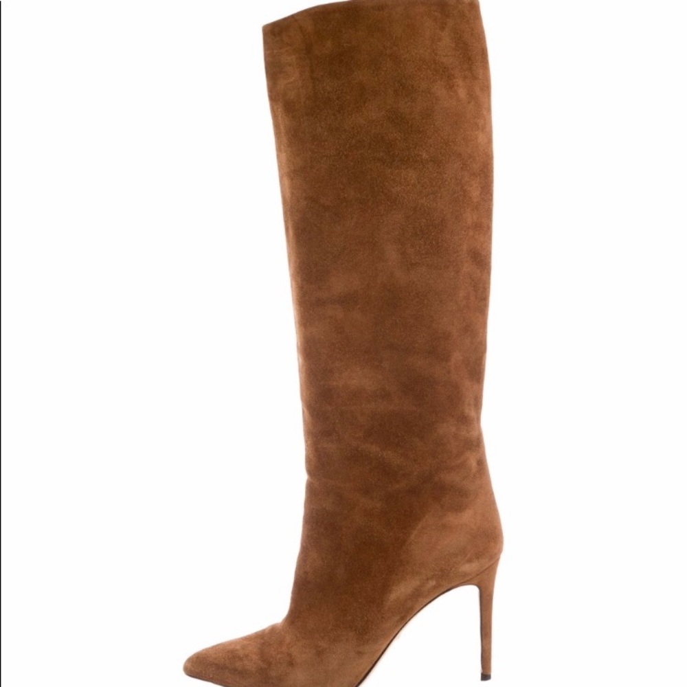 Gucci suede mid-calf Boots they have little stein on front